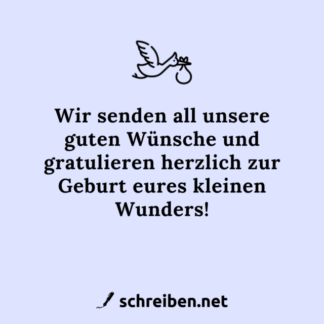 Glückwunschkarte zur Geburt - Das größte Wunder ist manchmal ganz klein