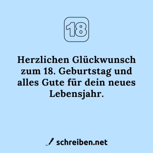 Einzigartige Glückwünsche zum 18. Geburtstag ❤️ - GZG